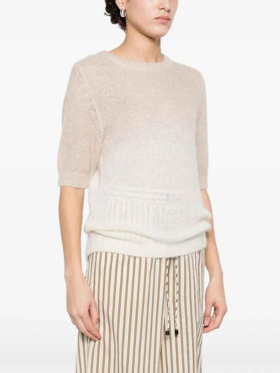 26SS 파비아나 필리피 반팔 티셔츠 MAD266F131L900VR2 Beige - FABIANA FILIPPI