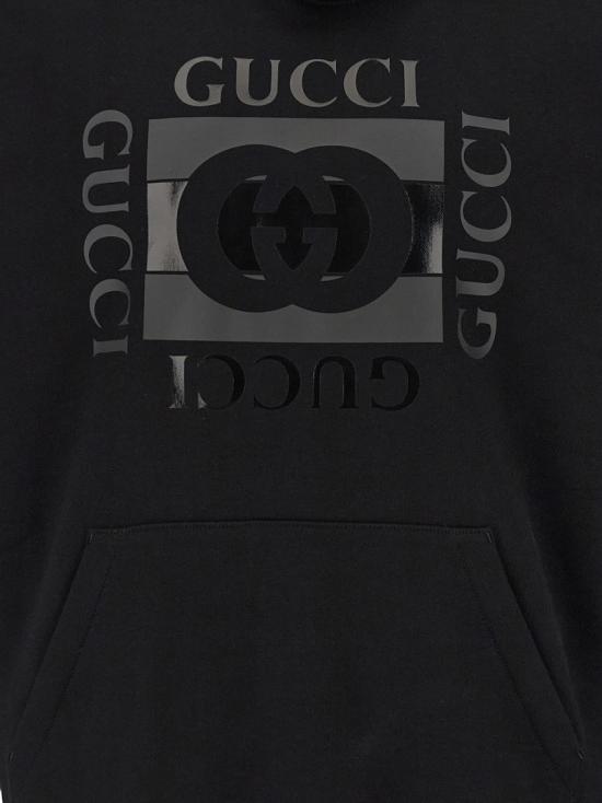 26SS 구찌 프린트 디테일 코튼 저지 스웨트셔츠 855976XJHNH1152 Black - GUCCI