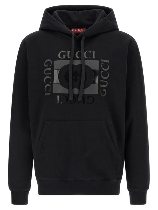 26SS 구찌 프린트 디테일 코튼 저지 스웨트셔츠 855976XJHNH1152 Black