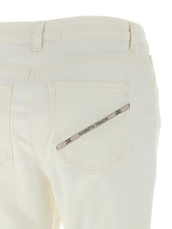 26SS 엘리자베타프랜치 데님 PJ29I61E2360 White - ELISABETTA FRANCHI