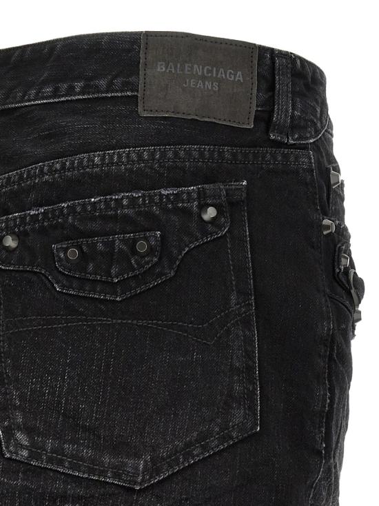 26FW 발렌시아가 와이드 레그 팬츠 852324TTW671037 Black - BALENCIAGA