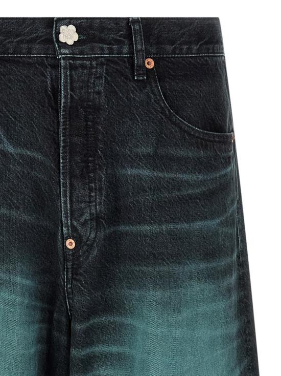 26SS 겐조 턴업 와이드 핏 진 FG55DP4246K762 Black - KENZO