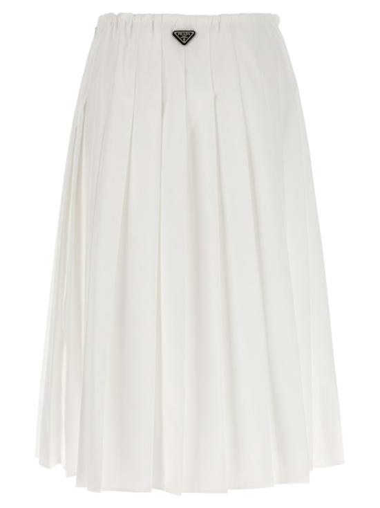 26SS 프라다 롱 스커트 P145VXSOOO187PF0009 White - PRADA