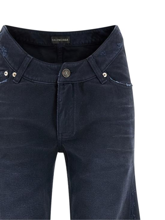 26SS 발렌시아가 커브드 Waist 팬츠 848019TTW648074 Black - BALENCIAGA