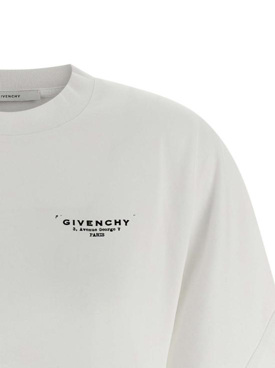 26FW 지방시 로고 크롭 티셔츠 BW70FKP75N100 White - GIVENCHY
