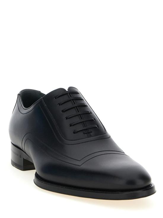 26SS 구찌 슬릭 실루엣 레더 레이스업 슈즈 865172AAGBV1000 Black - GUCCI