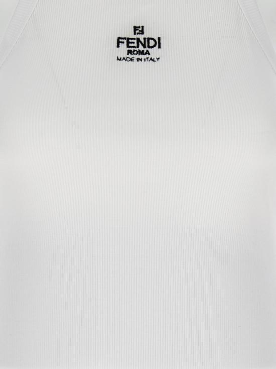 26SS 펜디 코튼 탑 FS7966ANQMF0ZNM White - FENDI