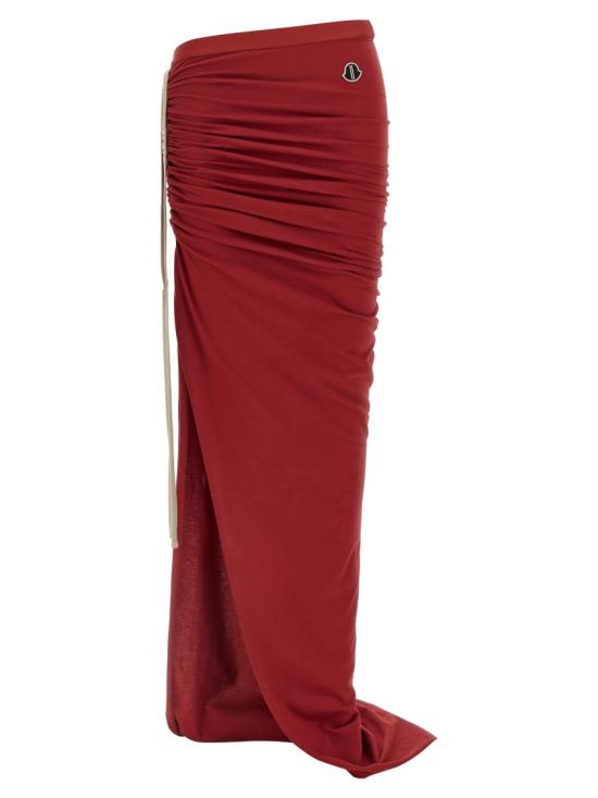 26SS 릭 오웬스 롱 스커트 MU01F8H0289AHD46E Red