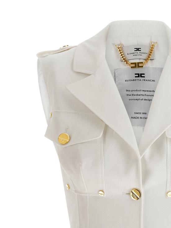 26SS 엘리자베타프랜치 원피스 AB92861E2360 White - ELISABETTA FRANCHI