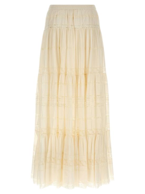 26SS 에르마노 설비노 롱 스커트 D482O384APJBN10104 Neutrals - ERMANNO SCERVINO