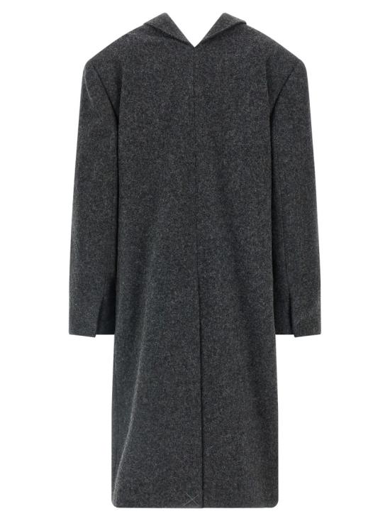 26FW 프라다 보석 버튼 장식의 셰틀랜드 울 코트 P674SYSOOO18OYF0480 Black - PRADA