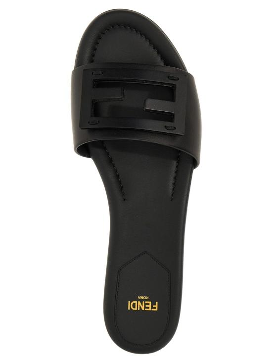 26SS 펜디 바게트 레더 슬라이드 8R8136AE7TF0ABB Black - FENDI