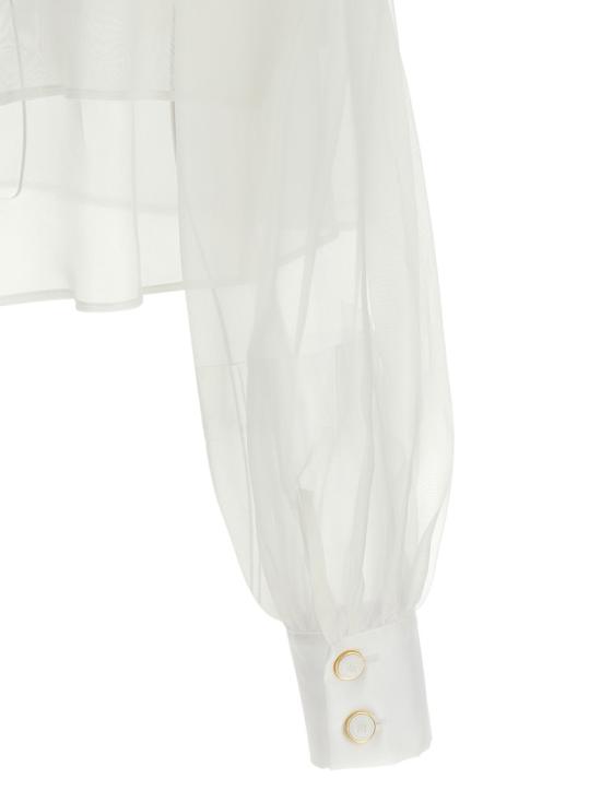 26SS 엘리자베타프랜치 탑 CA11861E2360 White - ELISABETTA FRANCHI