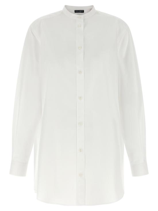 26SS 돌체앤가바나 실크 스카프 포플린 셔츠 F5U17TGDDOXW0800 White - DOLCE & GABBANA