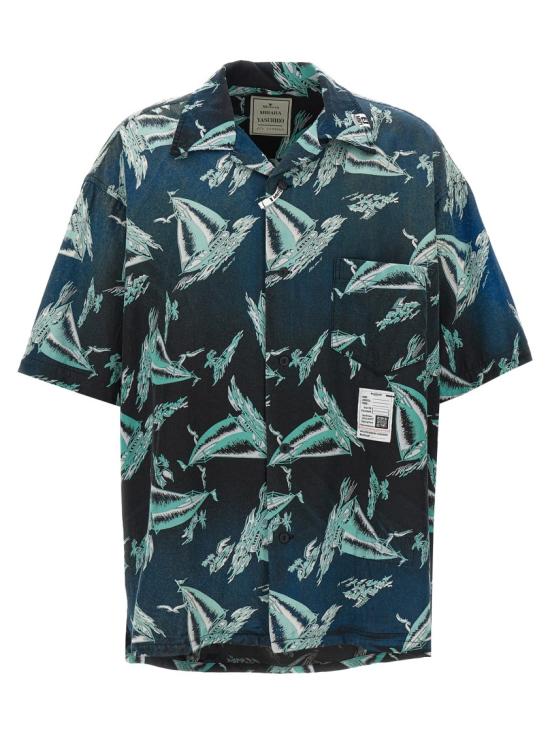 25SS 메종 미하라 야스히로 반팔 셔츠 J14SH187BLACK Black