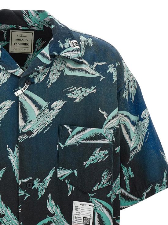 25SS 메종 미하라 야스히로 반팔 셔츠 J14SH187BLACK Black - MAISON MIHARA YASUHIRO