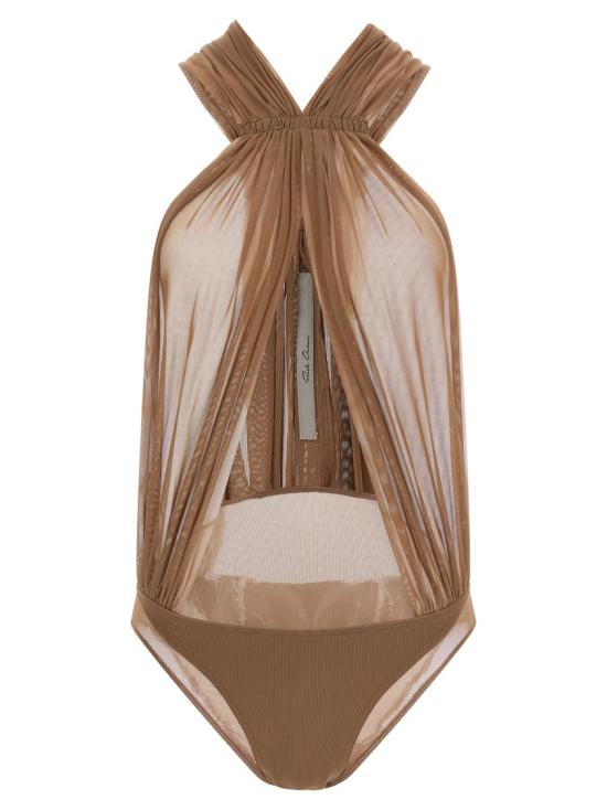 26SS 릭 오웬스 바디수트 티셔츠 RO01F6150TUS44 Brown