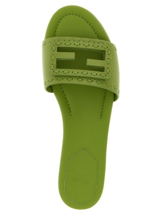 26SS 펜디 바게트 시에나 레더 슬라이드 8R8136AQY2F1VDK Green - FENDI