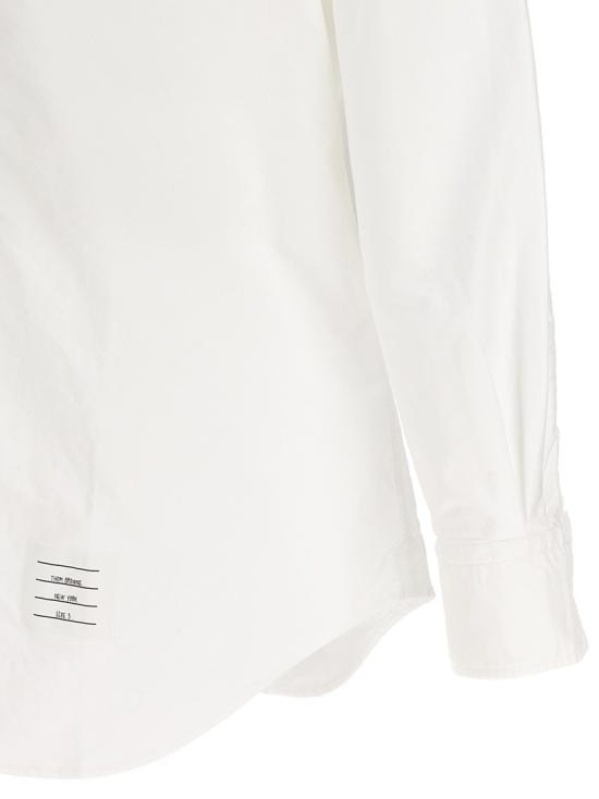 25SS 톰브라운 옥스포드 클래식 그로그랭 플래킷 셔츠 MWL010EF0313100 White - THOM BROWNE