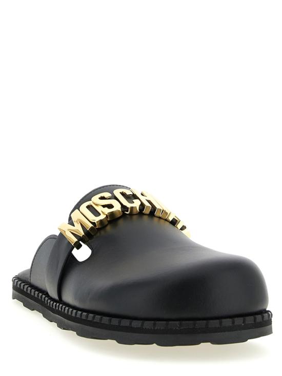 26SS 모스키노 뮬/슬리퍼 MA10162G1OMF0000 Black - MOSCHINO