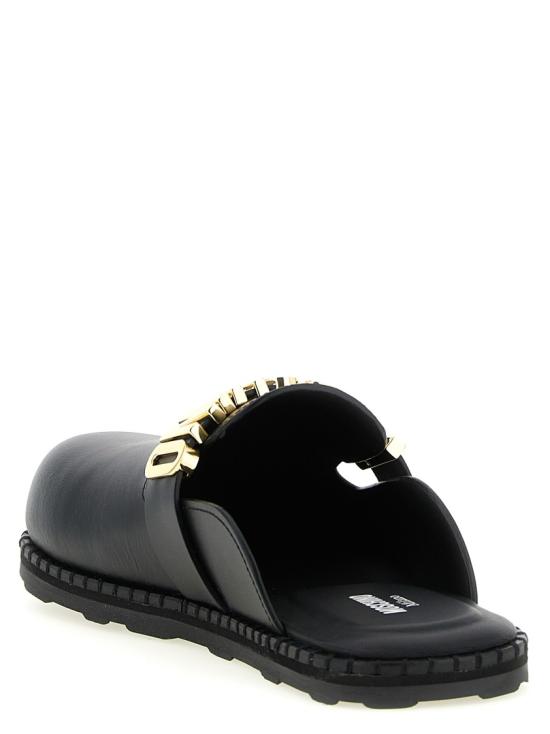 26SS 모스키노 뮬/슬리퍼 MA10162G1OMF0000 Black - MOSCHINO