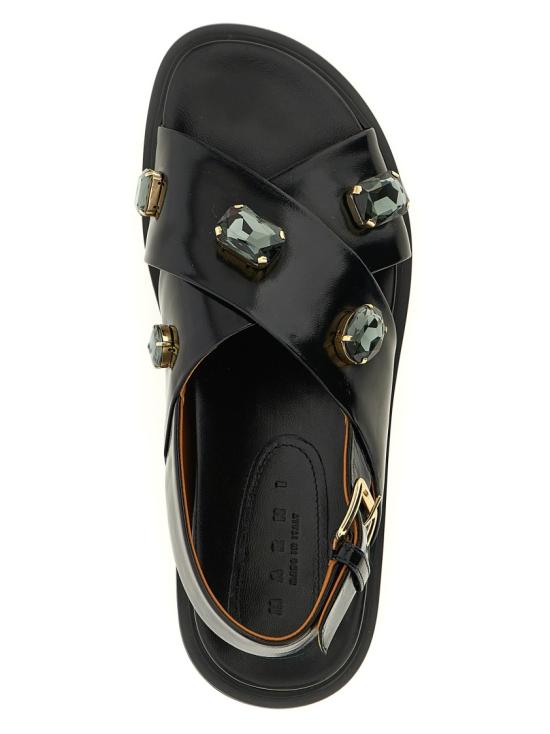 26SS 마르니 샌들 FBMS018501P771000N99 Black - MARNI