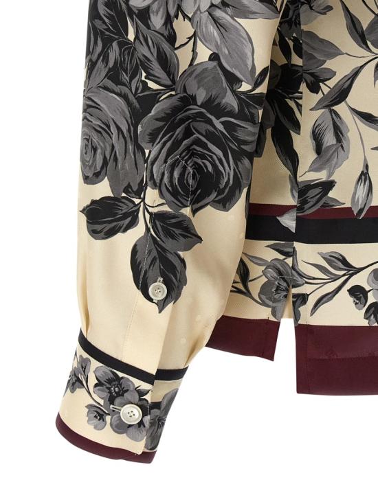 26SS 돌체앤가바나 플라워 부케 프린트 트윌 셔츠 G5IF1THI10OHK5ST Grey - DOLCE & GABBANA