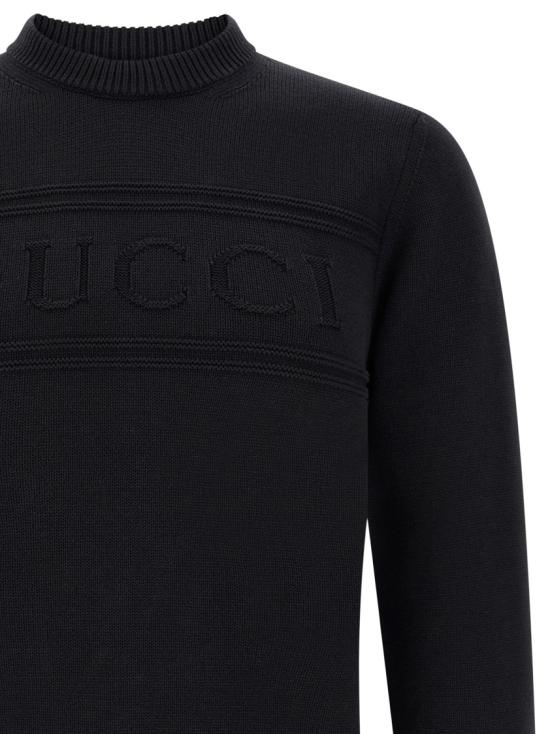 26SS 구찌 인타르시아 니트 코튼 울 스웨터 851724XKFBC1000 Black - GUCCI