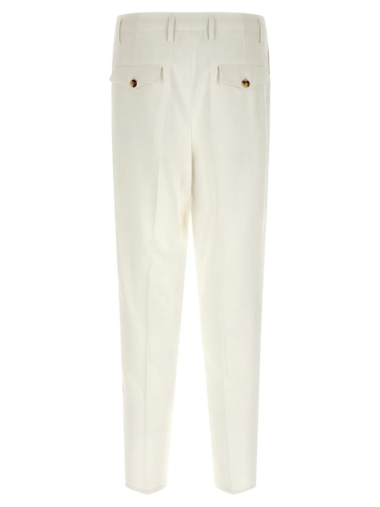 26SS 브루넬로 쿠치넬리 팬츠 MB416S2440C4171 White - BRUNELLO CUCINELLI