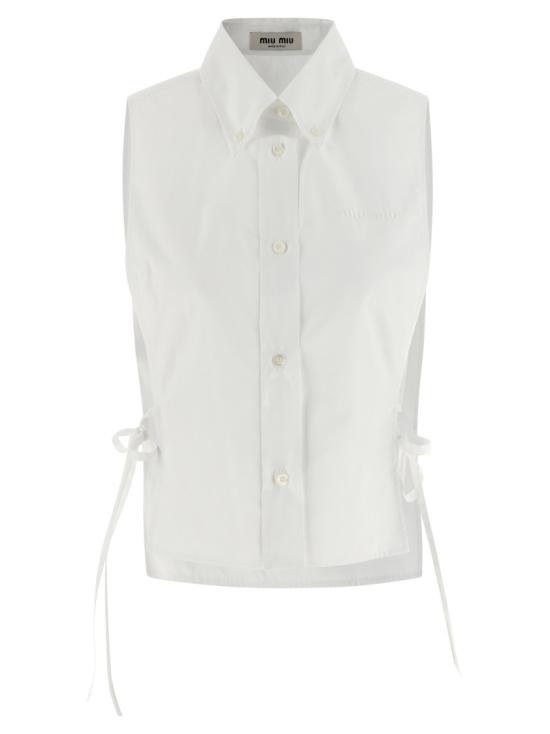 26SS 미우미우 탑 MK2024SOOO19SEF0009 White