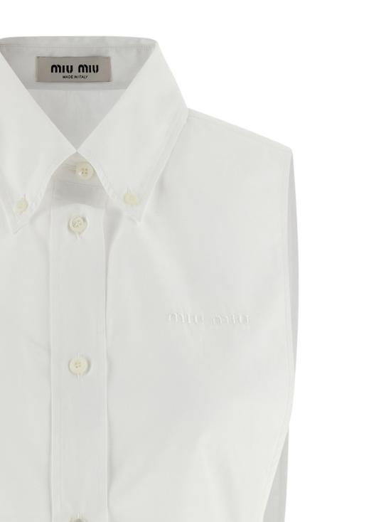 26SS 미우미우 탑 MK2024SOOO19SEF0009 White - MIU MIU