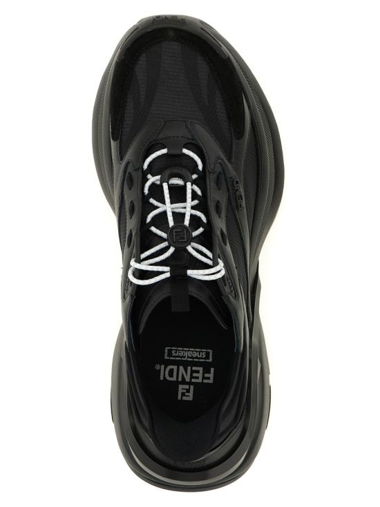 26SS 펜디 F-라이트 가죽 메쉬 러닝 슈즈 8E8887AYFPF08M4 Black - FENDI