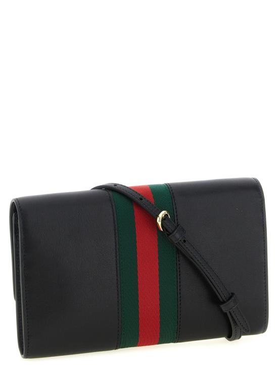26SS 구찌 홀스빗 웹 스트랩 지갑 867120AAGOQ1057 Black - GUCCI