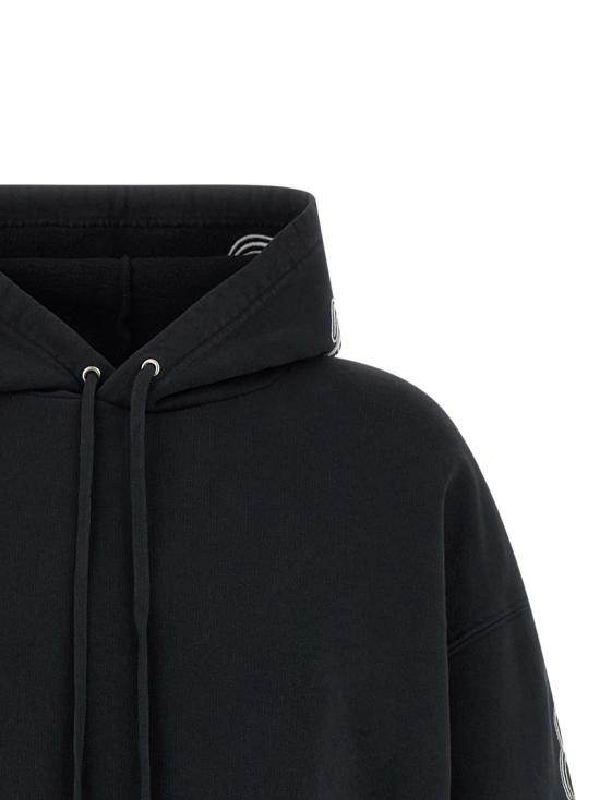 26SS 발렌시아가 커시브 오버사이즈 후드티셔츠 858143TTVM86552 Black - BALENCIAGA
