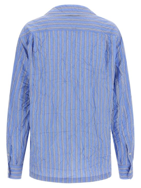 26SS 돌체앤가바나 크링클 스트라이프 패브릭 배니티 셔츠 G5IF1TFBMFSS8053 Blue - DOLCE & GABBANA