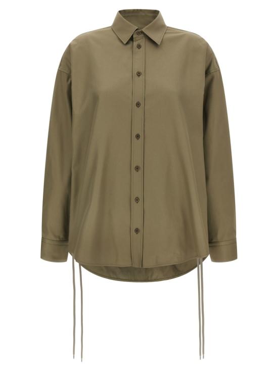 26SS 발렌시아가 레이스 업 셔츠 857835TTP089506 Brown