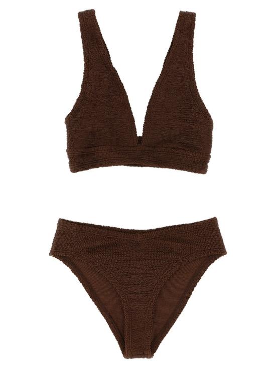 26SS 훈자 지 비키니 수영복 ANGELBIKINIMETALLICCHOCOLATE Black