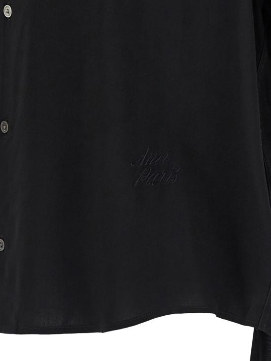 26SS 아미 숏슬리브 자수 아미 파리 박시 셔츠 HSH830VI0036001 Black - AMI