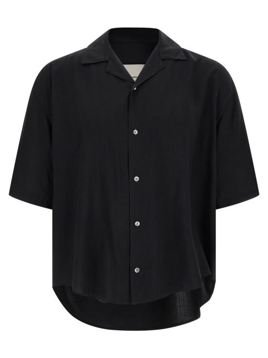26SS 아미 숏슬리브 자수 아미 파리 박시 셔츠 HSH830VI0036001 Black