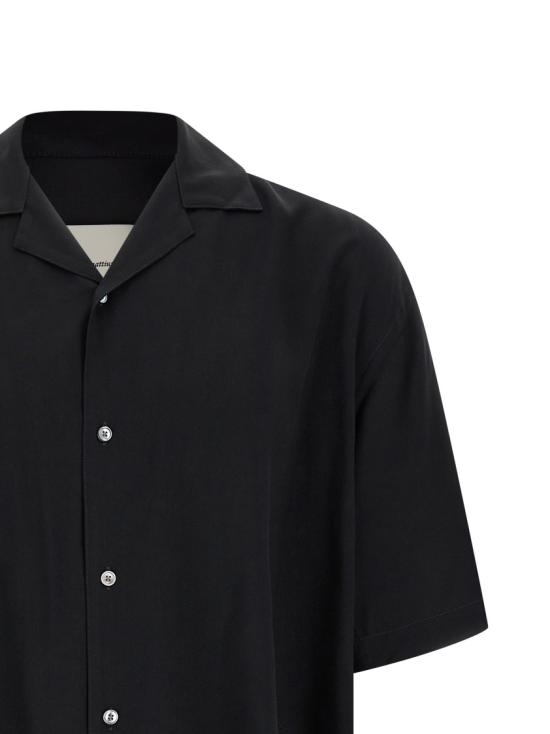 26SS 아미 숏슬리브 자수 아미 파리 박시 셔츠 HSH830VI0036001 Black - AMI