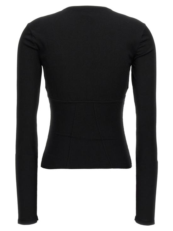 25FW 넨시 도자카 탑 NDAW24KT061BLACK Black - NENSI DOJAKA