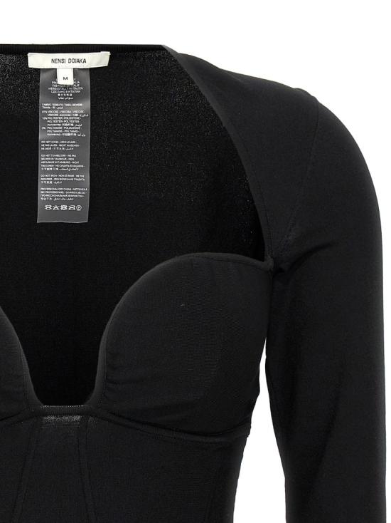 25FW 넨시 도자카 탑 NDAW24KT061BLACK Black - NENSI DOJAKA