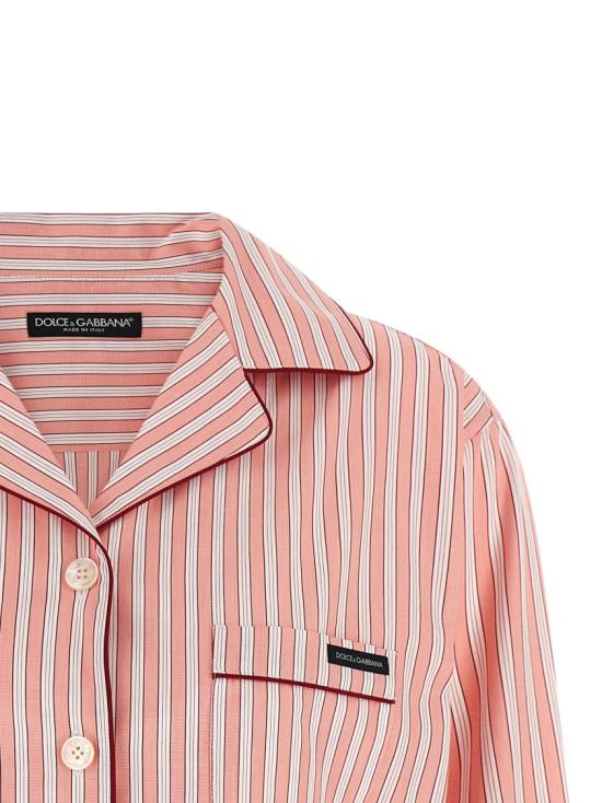26SS 돌체앤가바나 스트라이프 포플린 셔츠 F5U28TFR517S8051 Pink - DOLCE & GABBANA