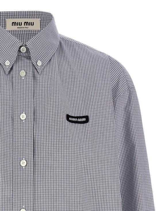 26SS 미우미우 셔츠 MK1659SOOO1805F0008 Grey - MIU MIU