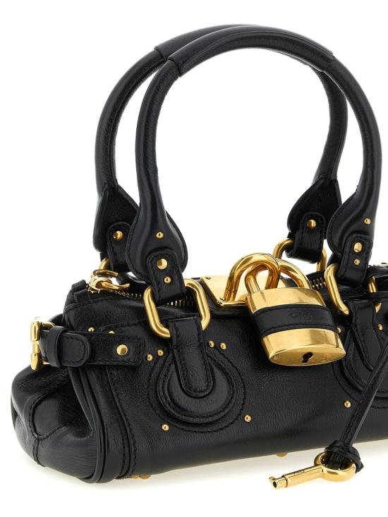 26SS 끌로에 스몰 그레인드 레더 패딩턴 백 CH26SS805P75001 Black - CHLOE