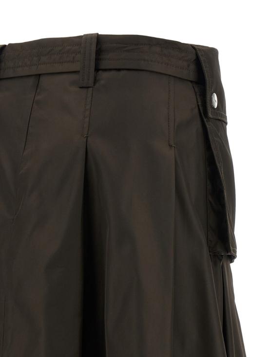 26SS 가니 듀체스 나일론 플리츠 스커트 A1090054ZWX Black - GANNI