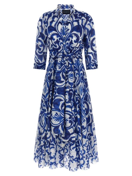 26SS 사만다 성 원피스 ASTERDRESSWHITECOBALTBLU Blue - SAMANTHA SUNG