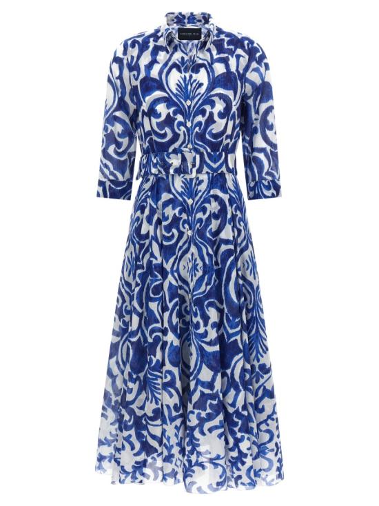 26SS 사만다 성 원피스 ASTERDRESSWHITECOBALTBLU Blue