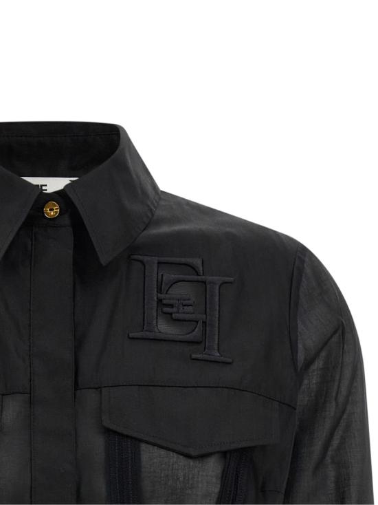 26SS 엘리자베타프랜치 탑 CA12661E2110 Black - ELISABETTA FRANCHI