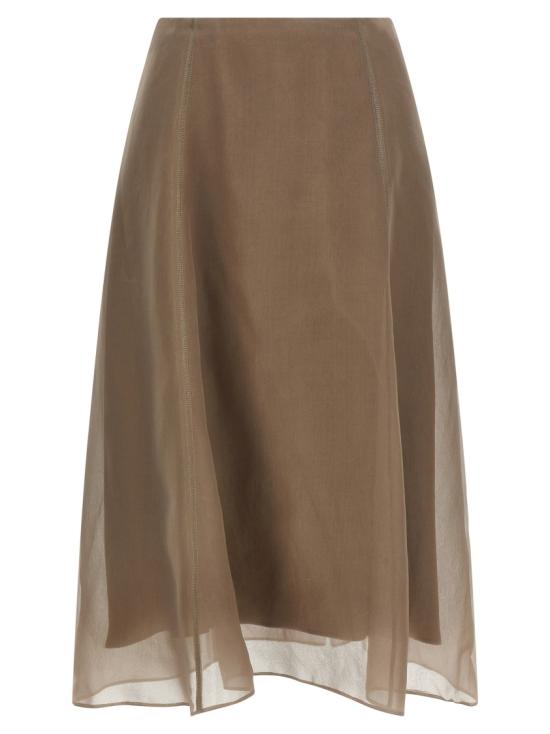 26SS 브루넬로 쿠치넬리 롱 스커트 MF940G3877C8909 Brown